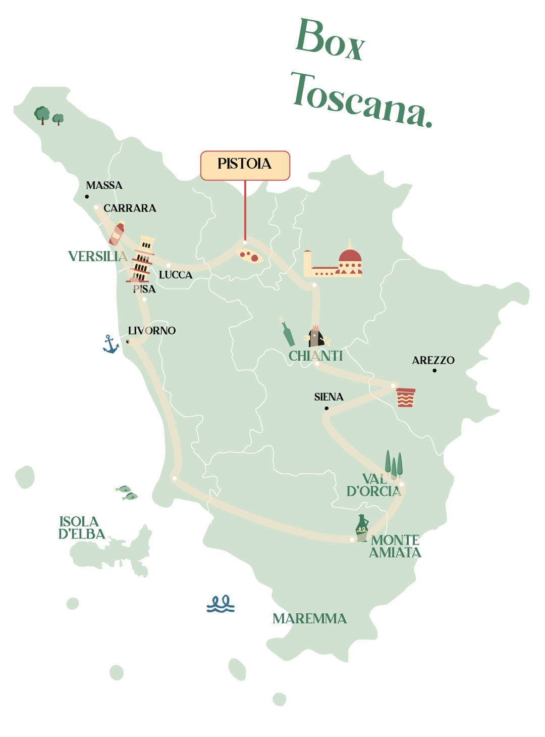 mappa toscana - pistoia